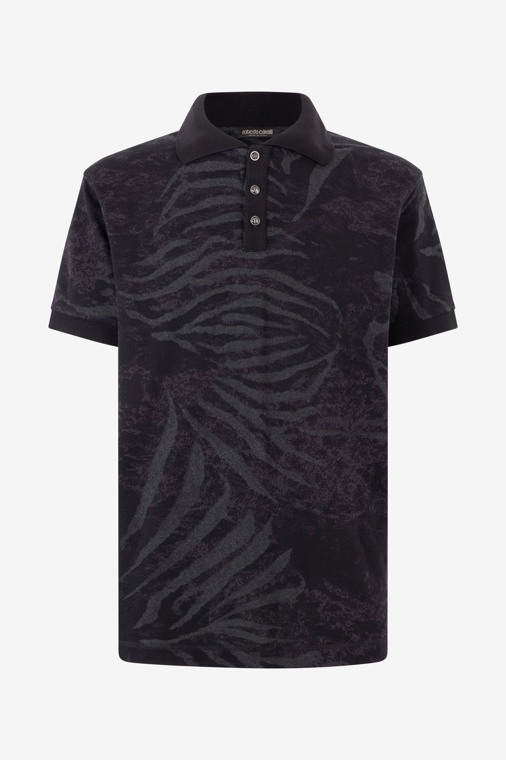 RC Polo Shirt With Animal Print RC Polo Shirt With Animal Print Black URT64J-XKN54