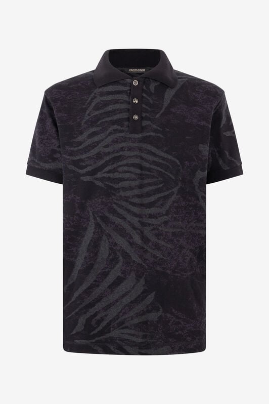RC Polo Shirt With Animal Print RC Polo Shirt With Animal Print Black URT64J-XKN54