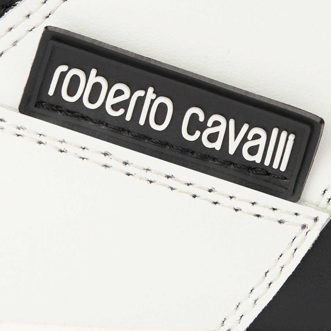 RC Bicolour low-top sneakers with logo Black/White SRS046-PZA90
