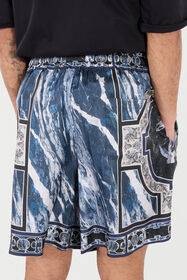 RC Short With Marble Print And Accents RC Short With Marble Print And Accents Dark blue URT271-4QN64