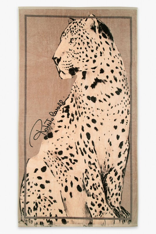 HO Big Cat Print Beach Towel HO Big Cat Print Beach Towel STONE UALH03-IH004