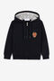 JU RC Monogram Crest-Appliqué Zip Hoodie JU RC Monogram Crest-Appliqué Zip Hoodie Dark blue PJT928-CF050