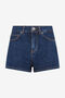 RC Short En Jean Bleu Avec Monogram RC En Cristal RC Short En Jean Bleu Avec Monogram RC En Cristal BLUE SOJ20Q-DL011