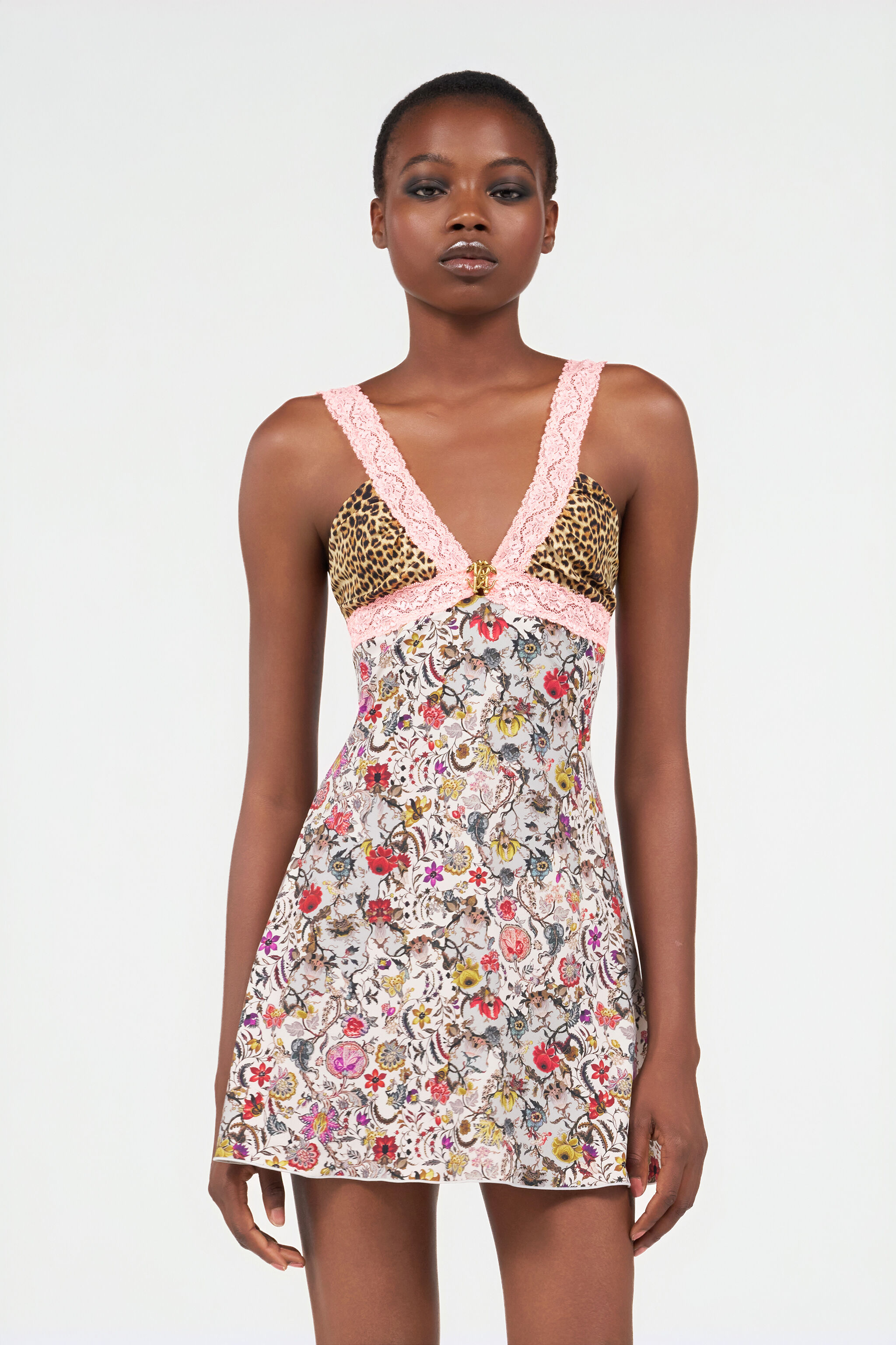 Florentine Flowers Print Mini Dress in MULTICOLOR for Women