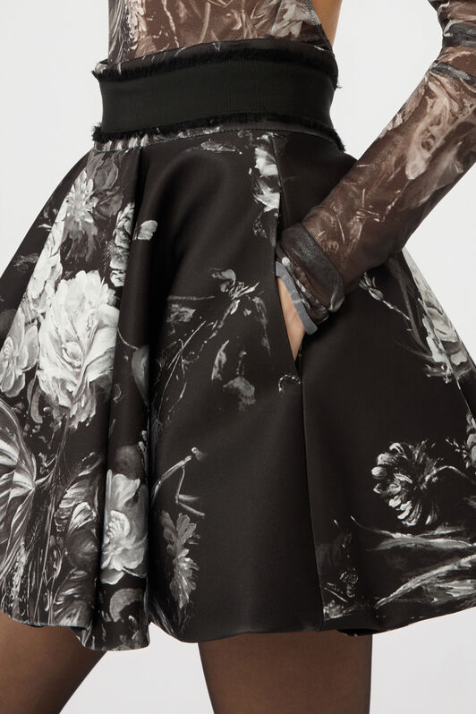 RC Falda de jersey scuba con estampado Fiammingo Flowers RC Falda de jersey scuba con estampado Fiammingo Flowers BLACK/GREY XWT306-NVT77