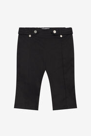JU Schwarze Hose mit gesticktem Logo BLACK XJT21Z-RN001