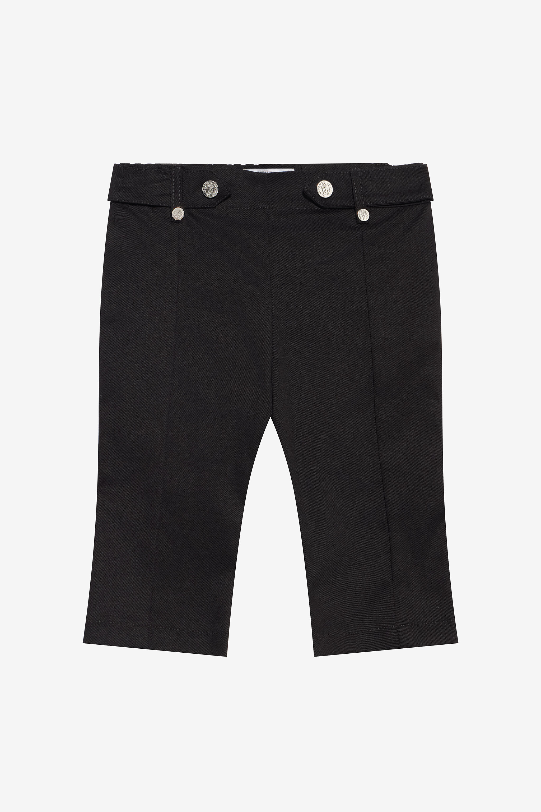 JU Schwarze Hose mit gesticktem Logo JU Schwarze Hose mit gesticktem Logo BLACK XJT21Z-RN001