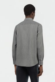 RC Grey Cotton Shirt with Embroidered Logo BLACK SOT70H-CH006