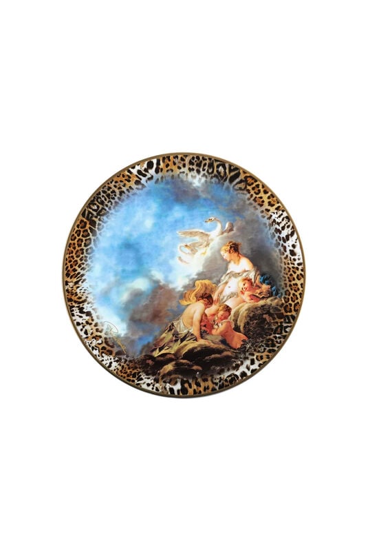 HO Wild Leda-Print Charger Plate HO Wild Leda-Print Charger Plate Light blue QALA00-IA000