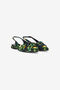RC Print Satin The Pettegola Slingback with low heel RC Print Satin The Pettegola Slingback with low heel Noir SKS100-SE380