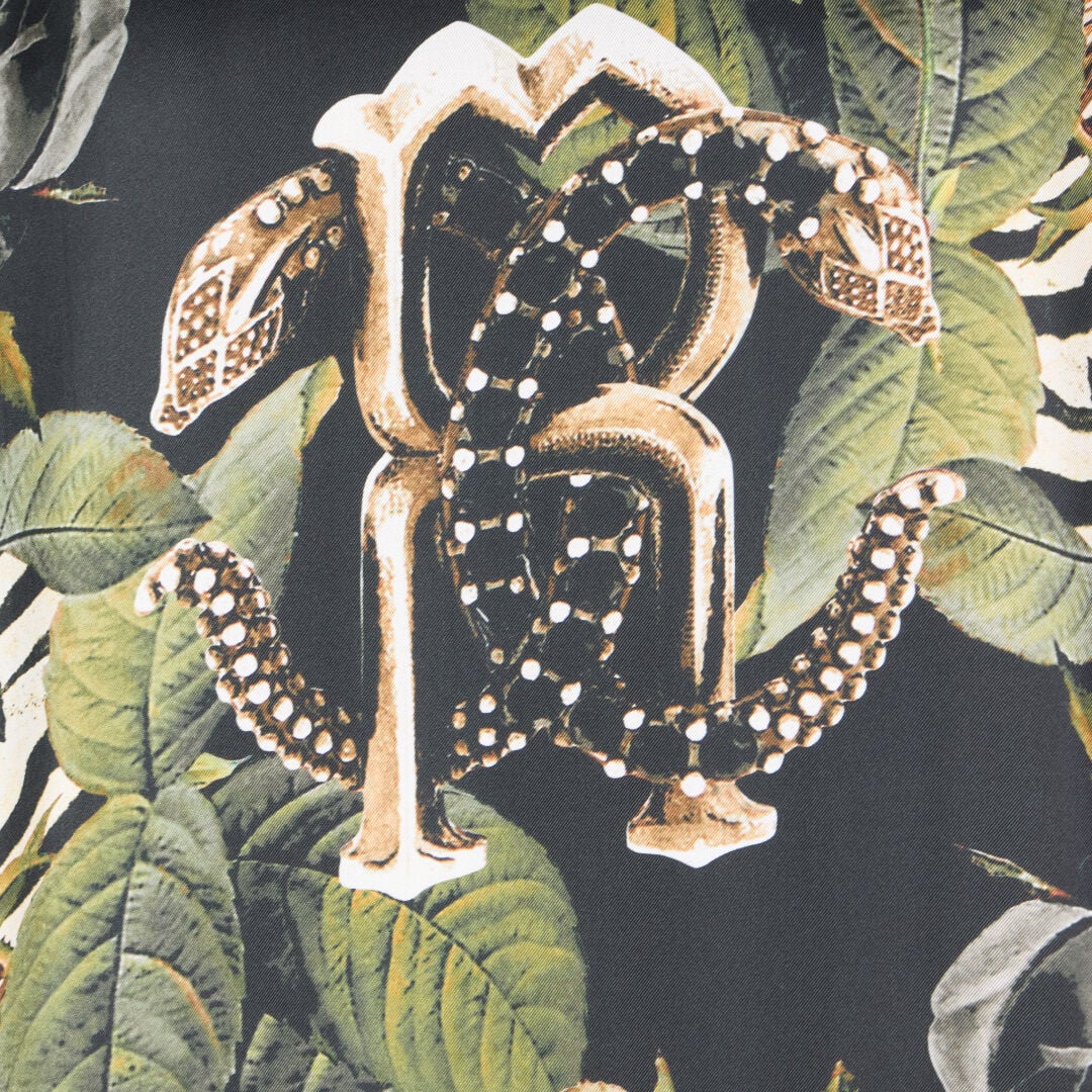 RC T-Shirt With Mirror Snake Monogram And Jungle Print RC T-Shirt With Mirror Snake Monogram And Jungle Print Dark green UKT607-4QN80