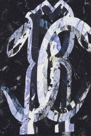 RC Felpa Con Stampa Marble E Decorazioni Blu scuro URT69A-5ON66