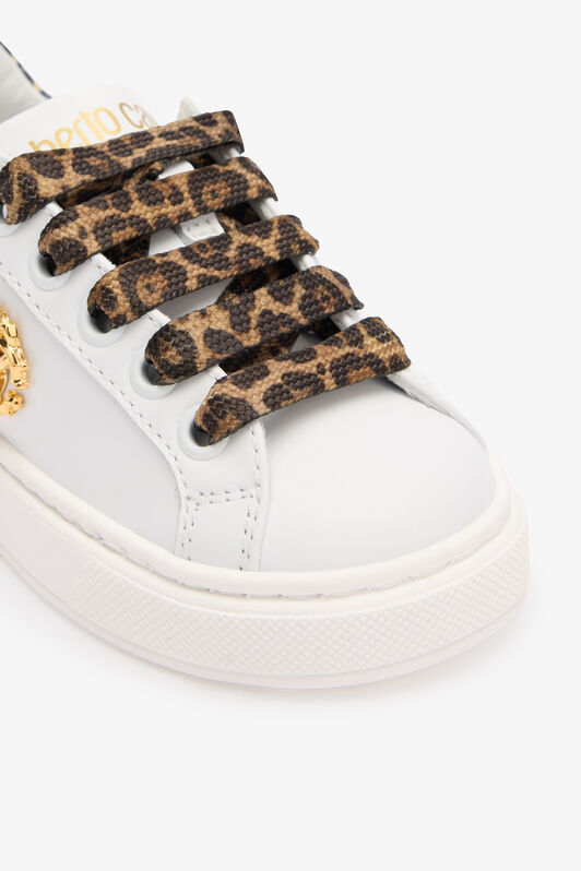 JU Sneakers With Jaguar Skin Details WHITE/JAGUAR TJS02D-PZJ02