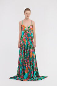 RC Long dress Hawaii print Light blue SKT118-7HI84