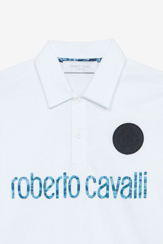 JU Polo-Shirt With Lettering And Patch JU Polo-Shirt With Lettering And Patch White UJT64C-JD001