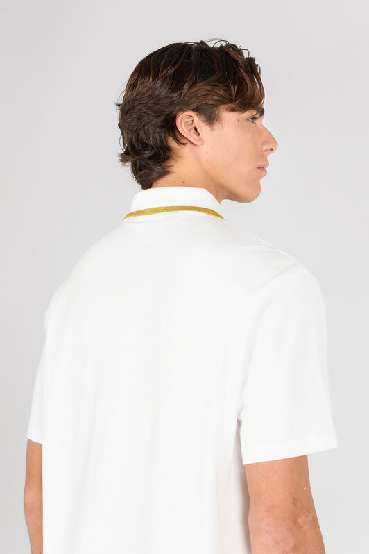 JC White Gold Accents Polo JC White Gold Accents Polo White RRT905-RR167