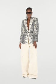 RC Pantalon Avec Motif Zèbre Ivoire UKT211-DJ081