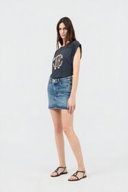 RC Blue Denim Mini Skirt LIGHT BLUE SOJ30C-D1002