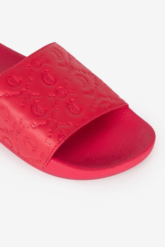 JC Mules Avec Motif À Losanges Et Monogramme JC JC Mules Avec Motif À Losanges Et Monogramme JC Fuchsia UFS045-UF367