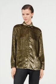 RC Camicia Lamé Leopardo LIGHT GOLD WKT704-FT060