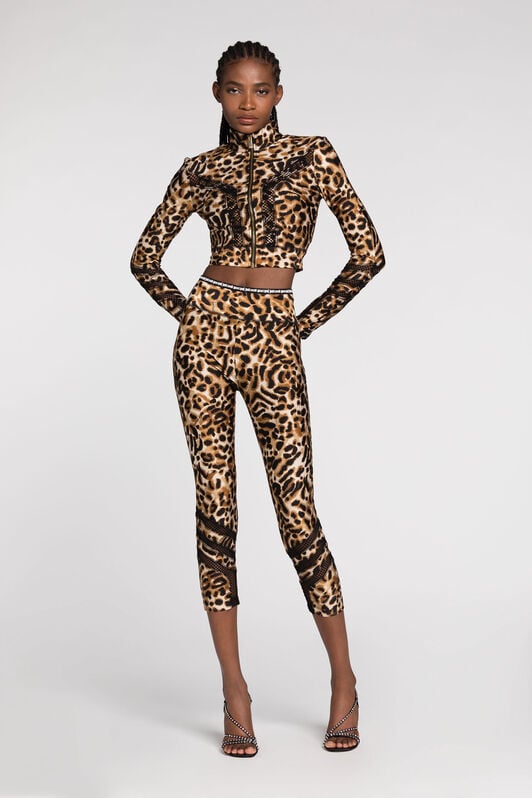 JC Just Cavalli Trainingsjacke mit Jaguar-Print JC Just Cavalli Trainingsjacke mit Jaguar-Print JAGUAR DRUCK Q61462-Q0365