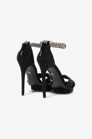RC Panther-head high-heel sandals Black OQS032-PCS01