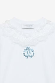 JU T-Shirt With RC Monogram And Lace White UJT62I-JD001