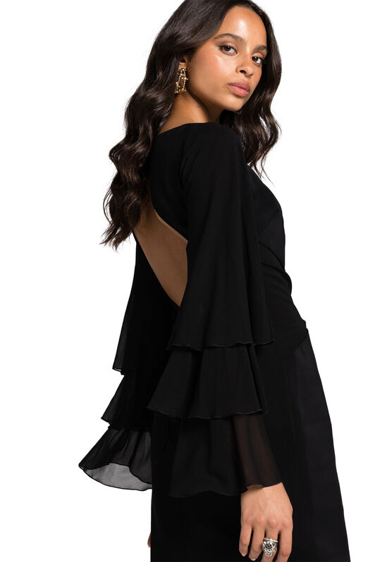RC Open-back panelled minidress Black KOT10D-KZ001