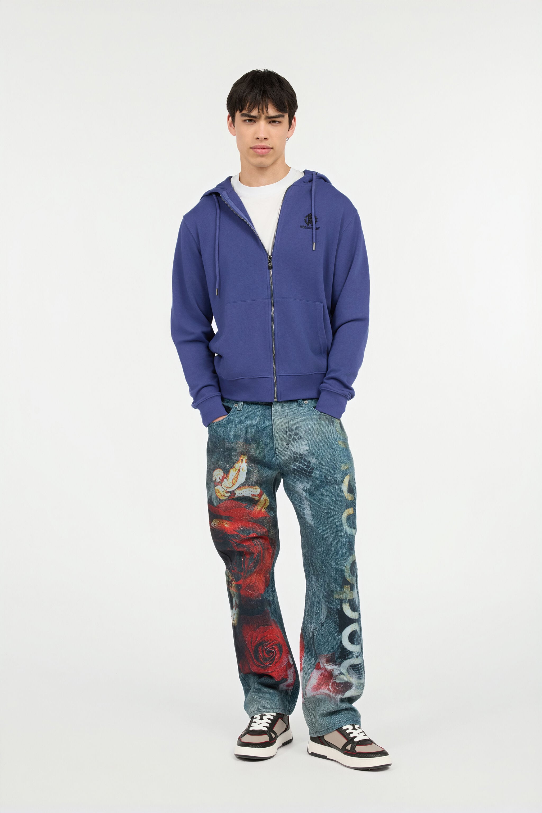 RC Sweat à capuche bleu avec fermeture éclair RC Sweat à capuche bleu avec fermeture éclair NAVY POT69A-CF052