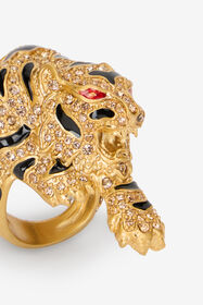 RC Anillo Roar Dorado con Cristales ORO/NERO TKG020-AM061
