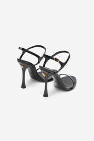 RC Sandali Alti Neri in Pelle Effetto Cocco BLACK SOS00Q-PZ037