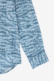JU Shirt With Tiger Skin Print And Patch Light blue UJT70E-6SO44