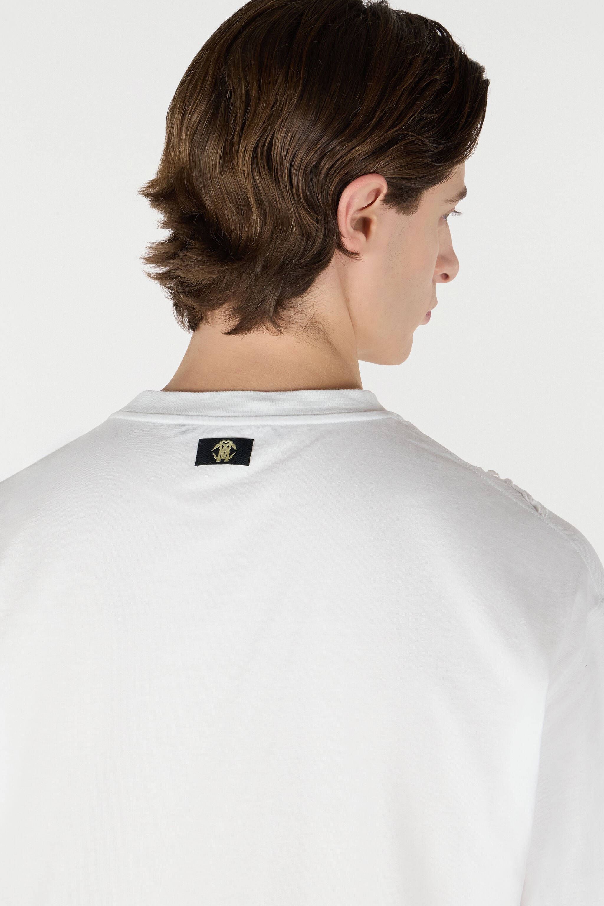 RC Camiseta con textura motivo cebra RC Camiseta con textura motivo cebra Blanco URT62N-JD060