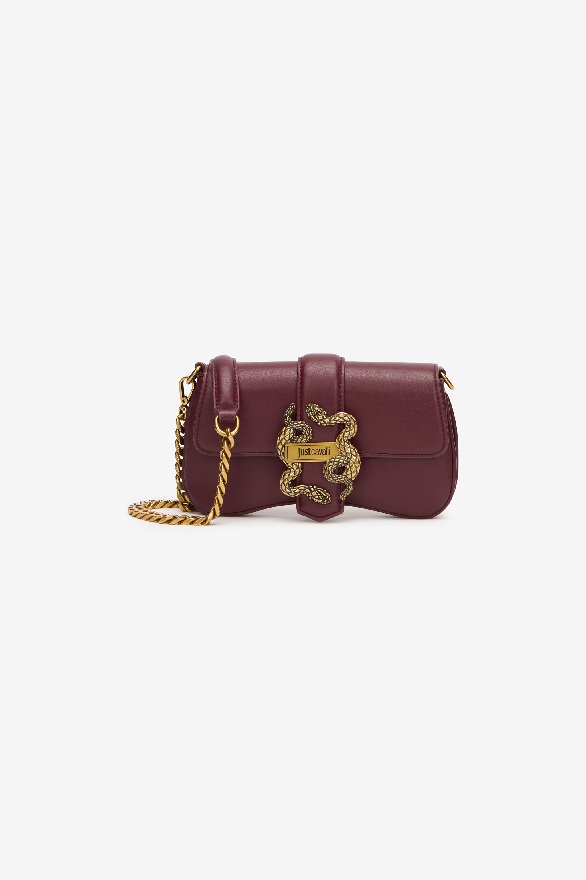 JC Shoulder Bag with Snake Detail JC Shoulder Bag with Snake Detail CORDOVAN XFB016-XF452