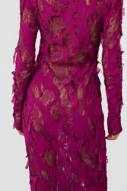 RC Dress with Destroyed-Effect Lace RC Dress with Destroyed-Effect Lace CYCLAMEN XWT145-GG010