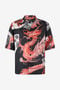 RC Chemise Bowling En Soie Imprimée RC Chemise Bowling En Soie Imprimée Noir/Rouge VNT762-OZP75