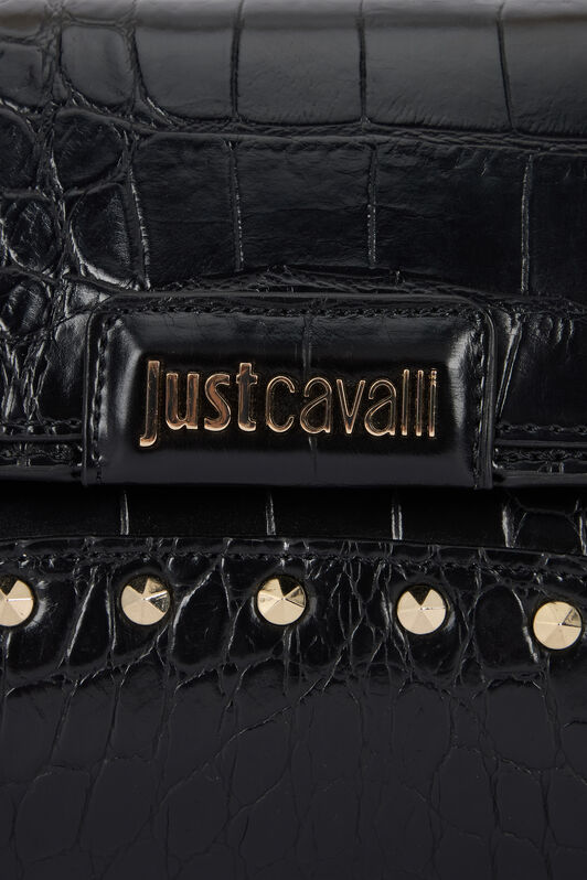 JC Black Croc-Effect Studded Shoulder Bag JC Black Croc-Effect Studded Shoulder Bag BLACK VFB080-VF712