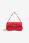 JC Crossbody Bag With Top-Stitching And Mirror Snake JC Crossbody Bag With Top-Stitching And Mirror Snake Red UFB028-UF397