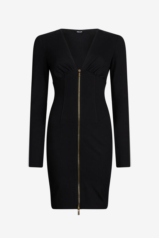 JC Black Mini Dress With Front Zip JC Black Mini Dress With Front Zip BLACK VFT284-VF434