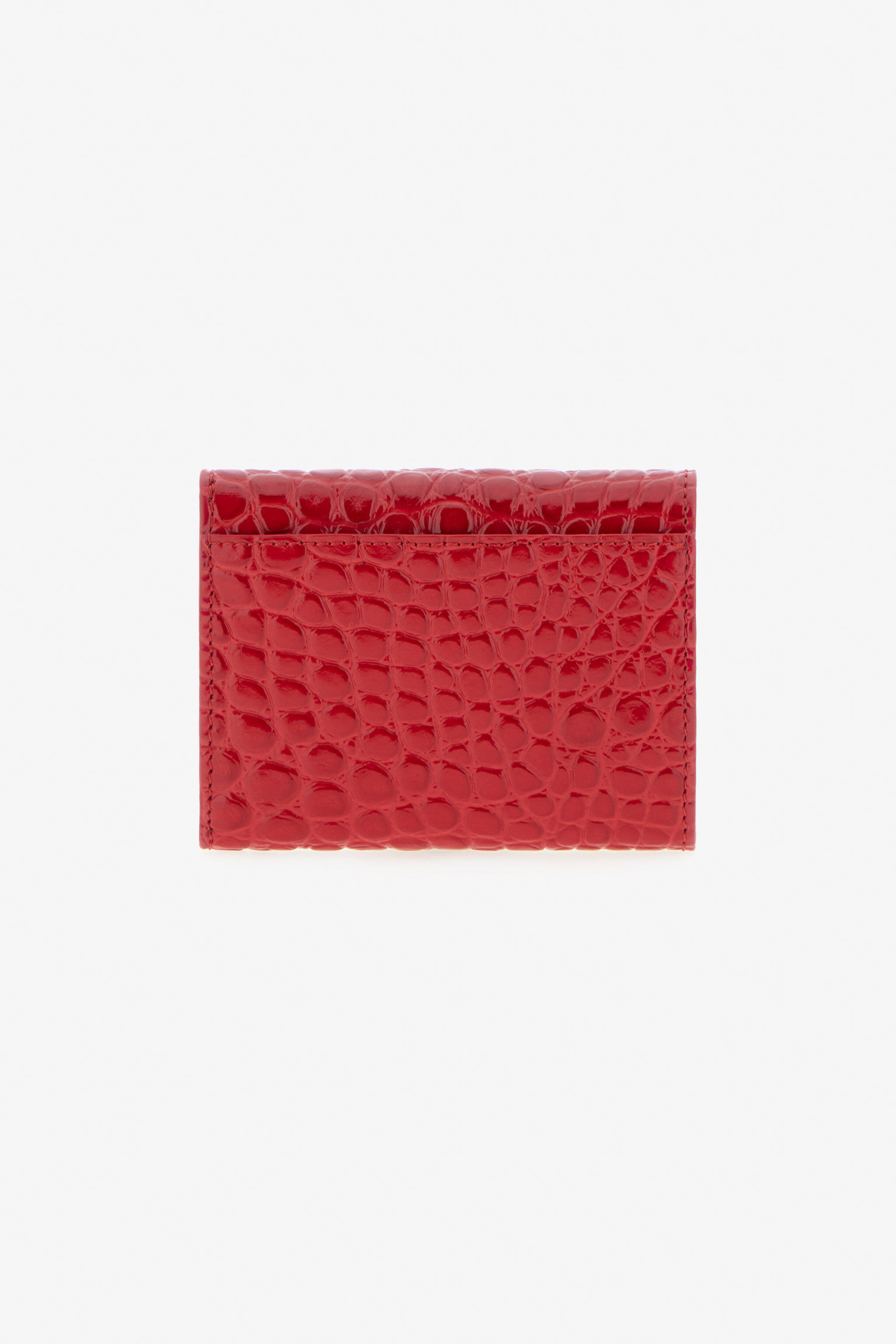 Crocodile-print wallet in Red for Women | Roberto Cavalli®