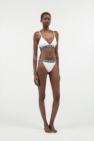 JC White Triangle Bra Logo Band WHITE UFU008-UF205