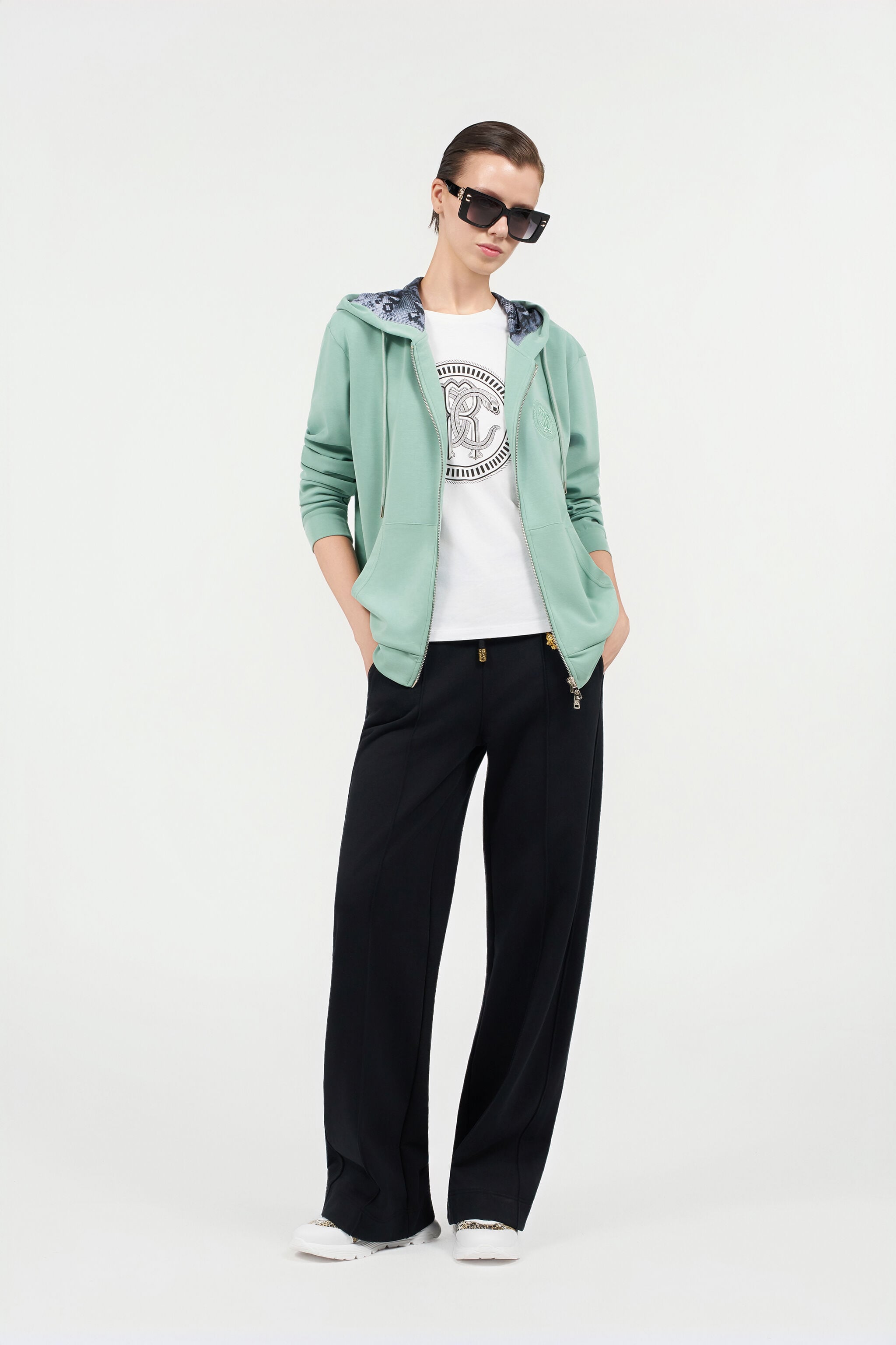 RC Green Sweatshirt with Logo RC Green Sweatshirt with Logo MALACHITE GREEN QOT66B-CF054