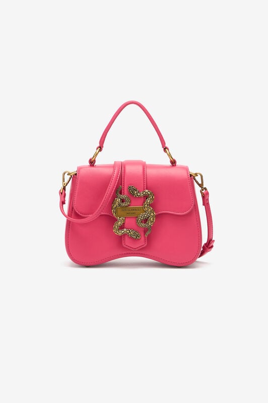JC Crossbody Bag With Mirror Snake And Logo JC Crossbody Bag With Mirror Snake And Logo Fuchsia UFB038-UF407
