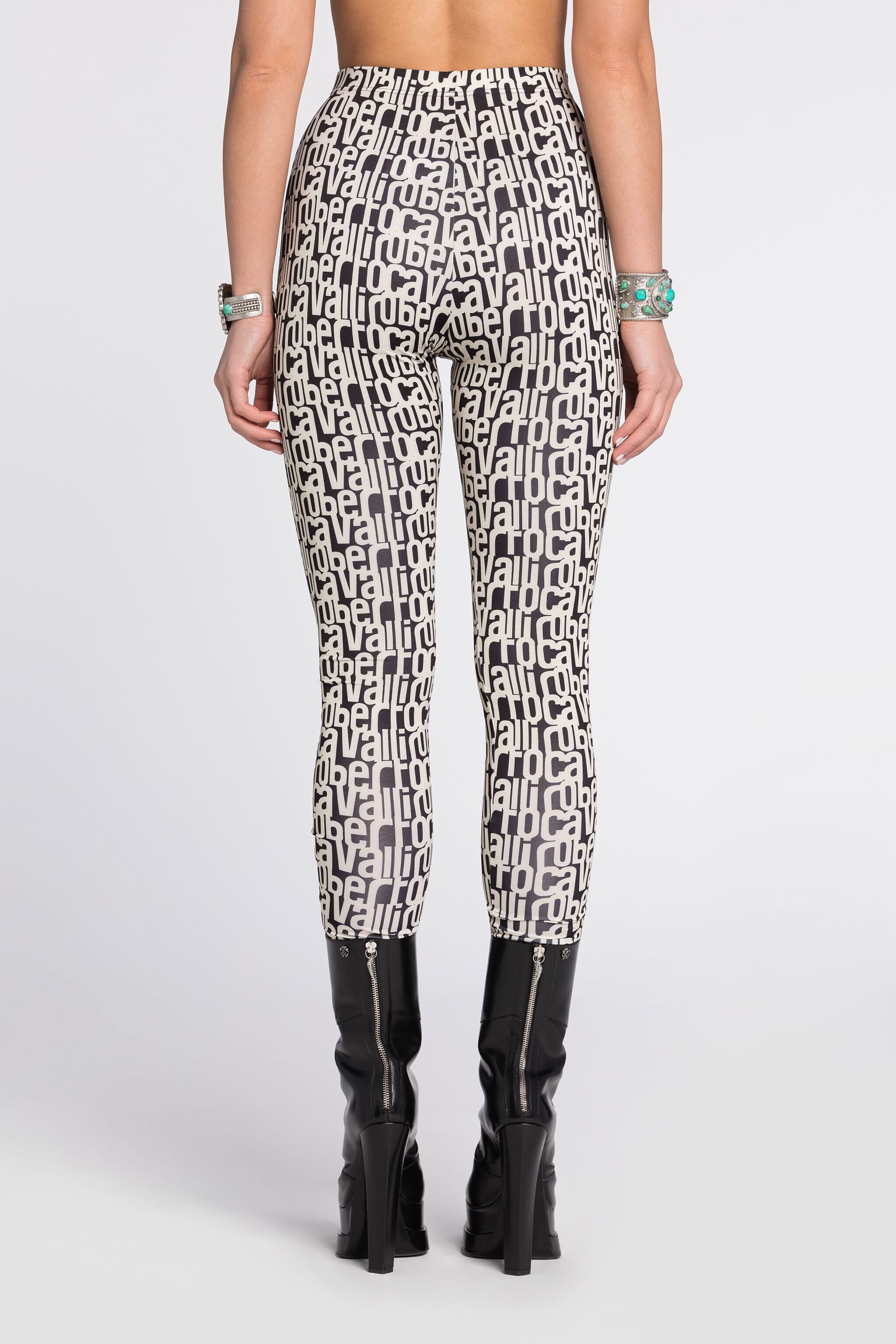 RC Logo-Print Leggings RC Logo-Print Leggings Black/White RKT25A-LNH82