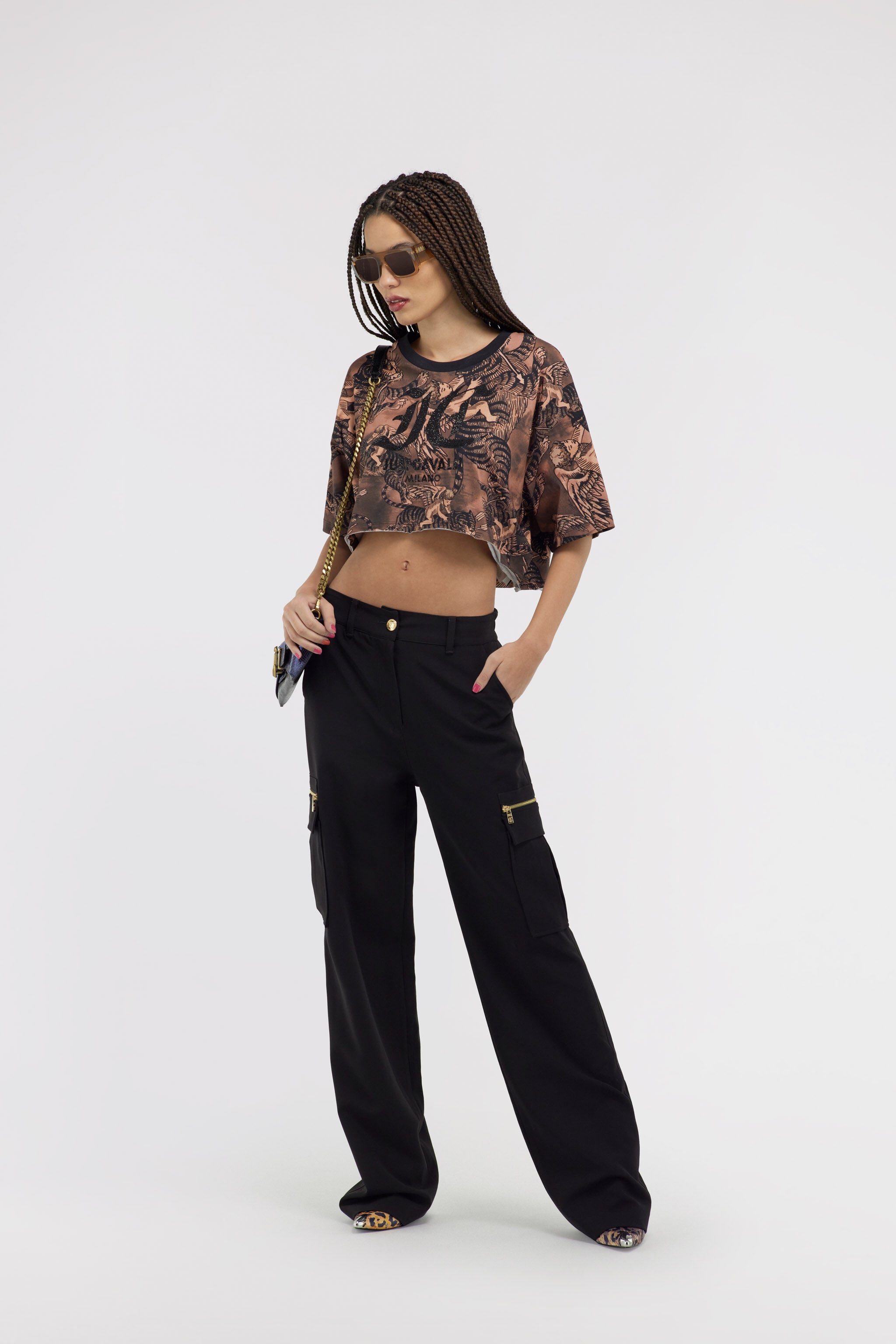 JC Just Cavalli T-shirt JC Just Cavalli T-shirt Hellbraun SFT057-SF902