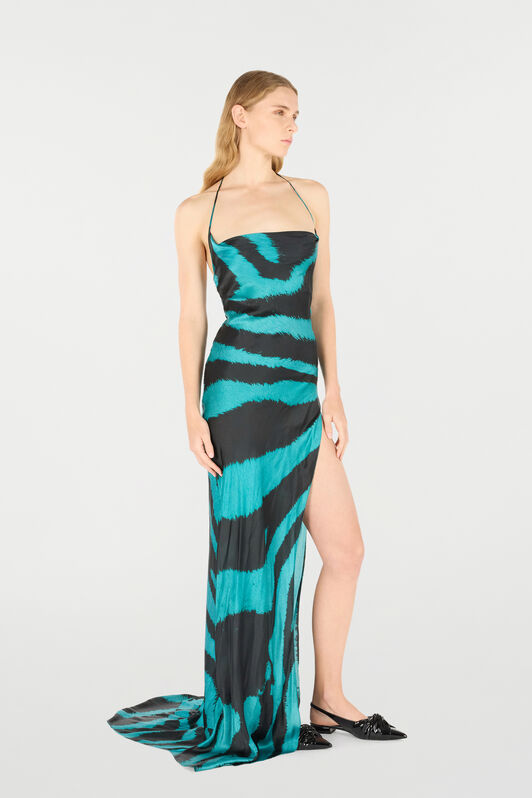 RC Dress With Zebra Tribute Print RC Dress With Zebra Tribute Print Blue UWT125-CTP26