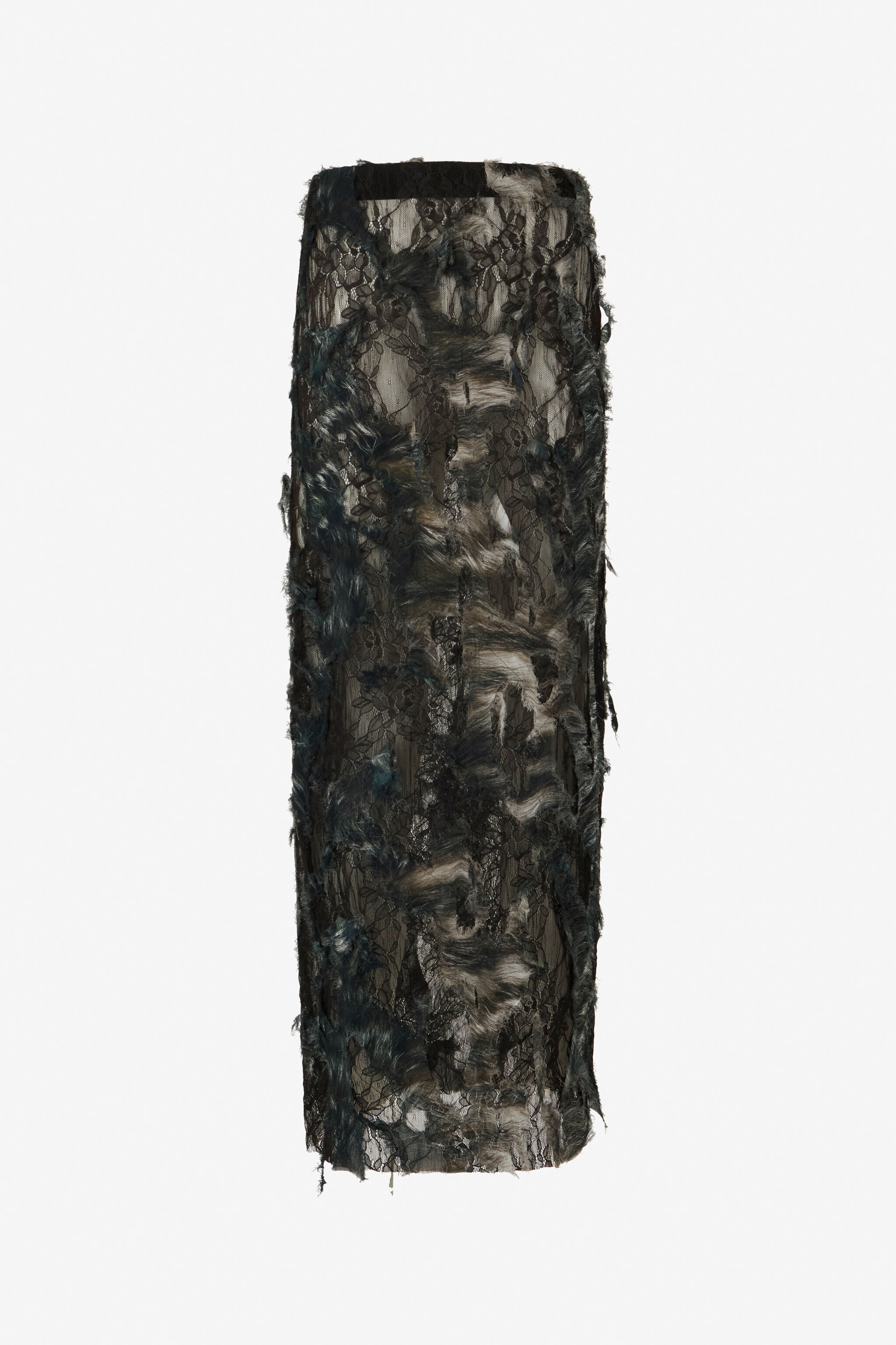 RC Rock mit Furprint auf Spitze im Destroyed-Effekt BLACK/BEIGE XWT314-7HT79
