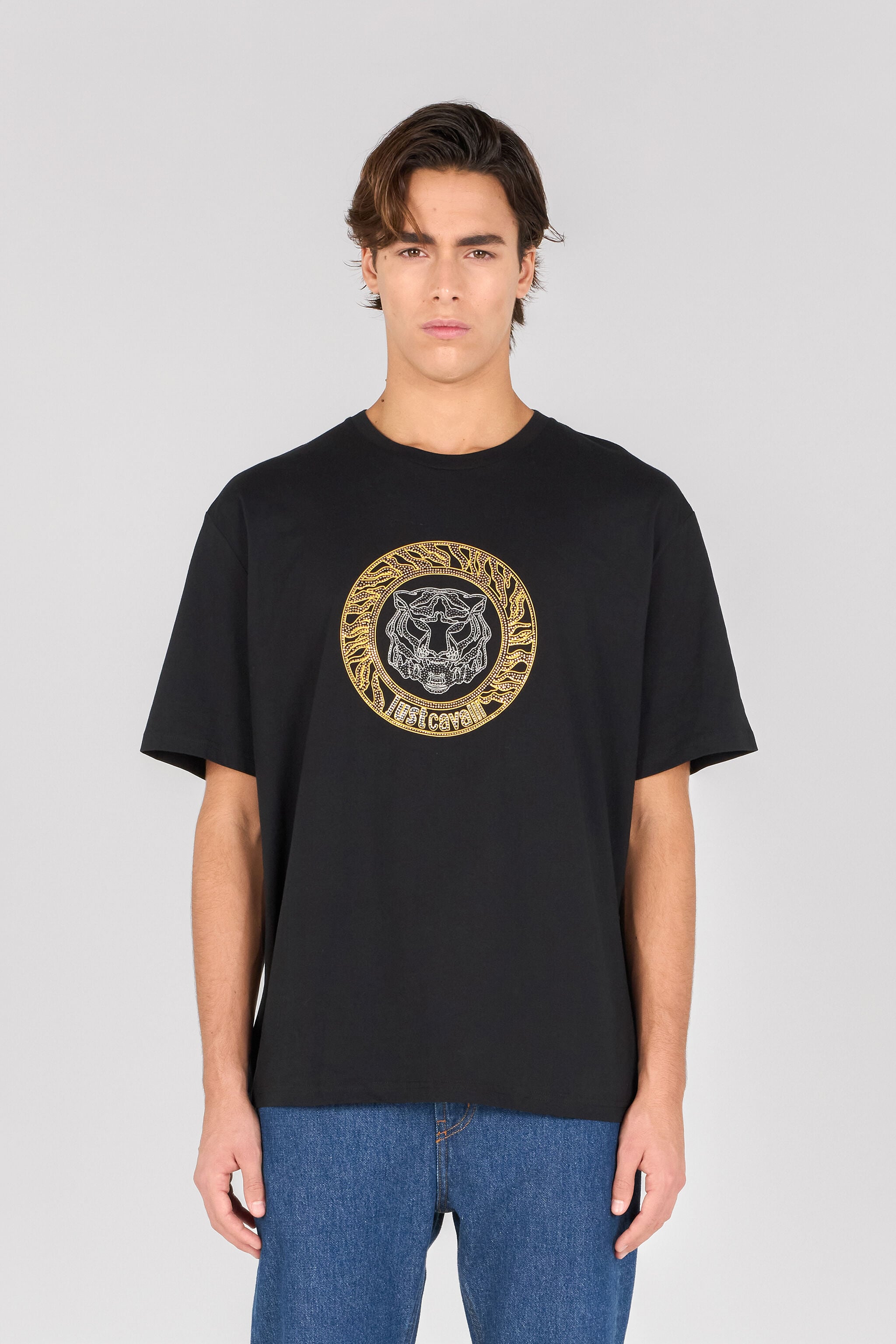 JC Man Cotton T-Shirt JC Man Cotton T-Shirt BLACK RRT916-RR178