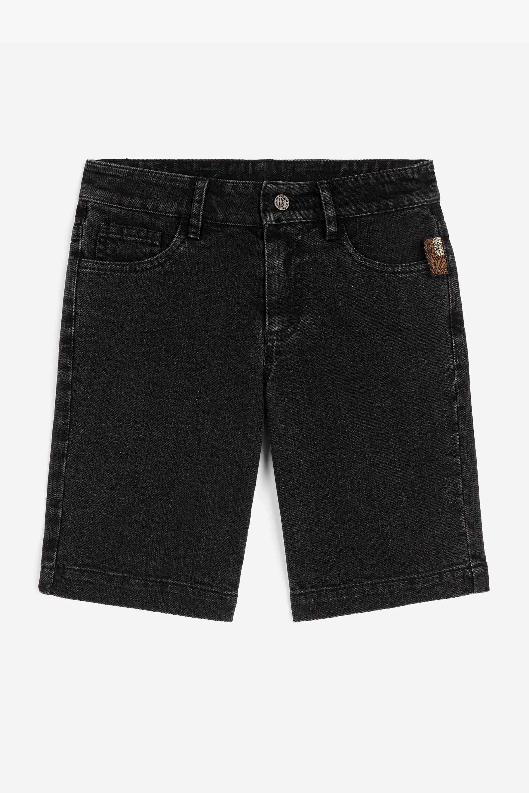 JU Halbhohe Jeans Schwarz RJJ205-DS015