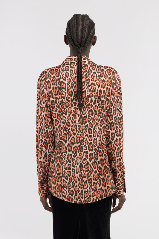 RC Shirt with jaguar print Brown NOT70A-FXM81